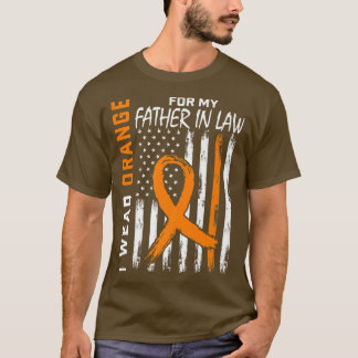 Orange For My Father In Law Leukemia Awareness Fla T-shirt