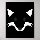 Orange Fox Face Halloween Apparel Matching Group F Poster (Voorkant)