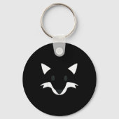 Orange Fox Face Halloween Apparel Matching Group F Sleutelhanger (Voorkant)