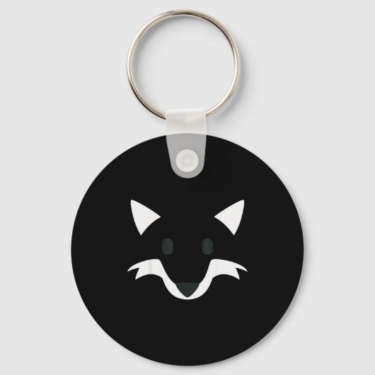 Orange Fox Face Halloween Apparel Matching Group F Sleutelhanger (Voorkant)