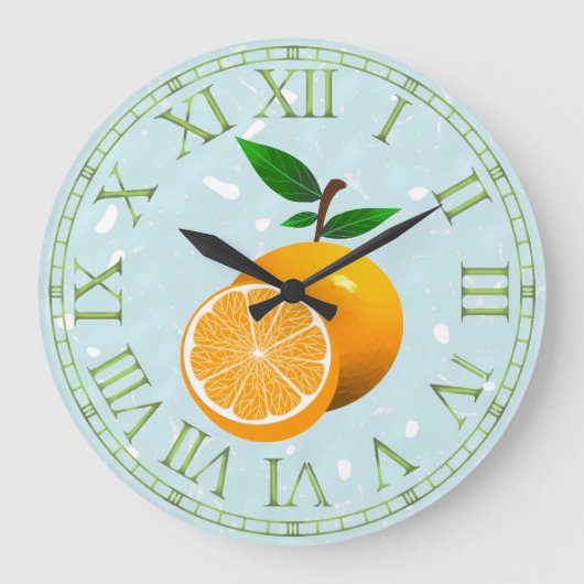 Orange Fruit Grote Klok (Voorkant)