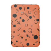 Orange, fun, trendy, geometric Memphis graphic Badmat (Voorkant Verticaal)