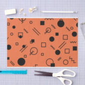 Orange, fun, trendy, geometric Memphis graphic Tissuepapier (Craft)