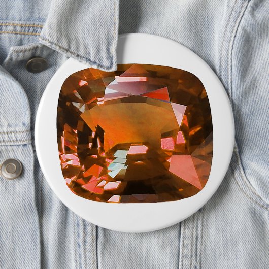 Orange Gemstone Ronde Button 6,0 Cm (In situ)