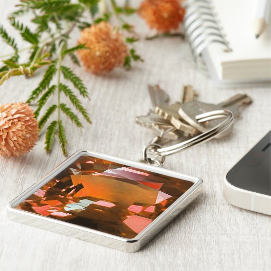 Orange Gemstone Sleutelhanger (Zijkant)