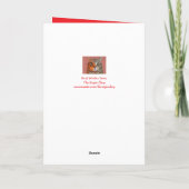 Orange, Ginger "For Mom" Christmas Feestdagen Kaart (Achterkant)