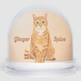 Orange Ginger Tabby Cat Personalized Sneeuwbol