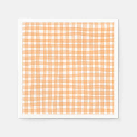 Orange Gingham Fall Servet (Voorkant)