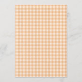 Orange Gingham Little Cutie Couples Baby Shower Kaart (Achterkant)