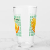 Orange Glas (Links)