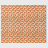 Orange Gold Abstract Marble Design Cadeaupapier (Vlak)