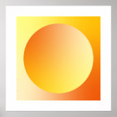 Orange Gradient Circle Vignette Abstract Design Poster (Voorkant)