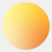 Orange Gradient Circle Vignette Abstract Design Ronde Sticker (Voorkant)