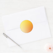 Orange Gradient Circle Vignette Abstract Design Ronde Sticker (Envelop)