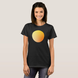 Orange Gradient Circle Vignette Abstract Design T-shirt
