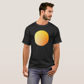 Orange Gradient Circle Vignette Abstract Design T-shirt (Voorkant volledig)