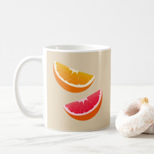 Orange & Grapefruit Citrus Coffee Mug Gift Koffiemok (Met donut)