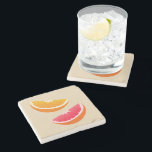 Orange & Grapefruit Citrus Stone Coaster Stenen Onderzetter<br><div class="desc">Stone coaster featuring a pair of bright citrus slices in a clean modern style. The fresh fruit design adds a cheerful pop of color while keeping a simple and balanced look. A practical and decorative piece for coffee tables, desks, and kitchen spaces. The citrus design pairs well with summer drinks,...</div>