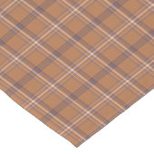 Orange Gray Plaid Classic Pattern Table Runner Korte Tafelloper (Hoek)