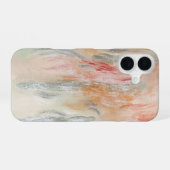 Orange Green Contemporary Abstract Design iPhone 16 Hoesje (Achterkant horizontaal)