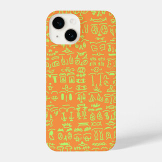 Orange & Green Doodle Pattern Case – Artist iPhone 14 Hoesje