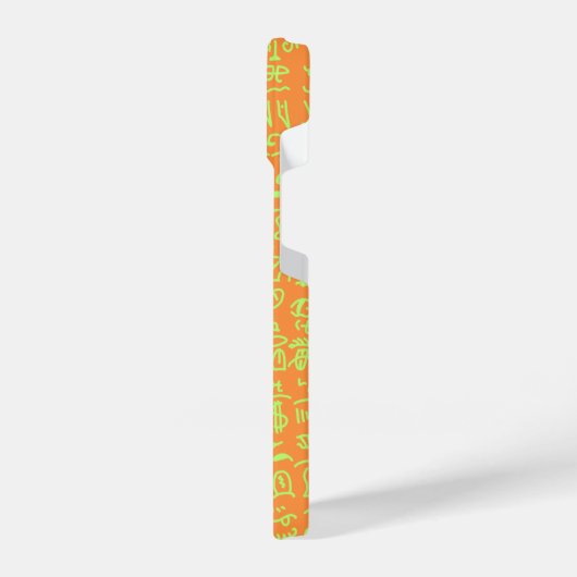 Orange & Green Doodle Pattern Case – Artist iPhone Hoesje (Linkerkant)