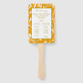  Orange Green Floral Wedding Handwaaier (Achterkant)