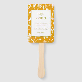  Orange Green Floral Wedding Handwaaier