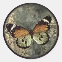 Orange & Green Gothic Butterfly 