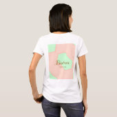 Orange green pastel boho add name place rustic ele t-shirt (Achterkant volledig)