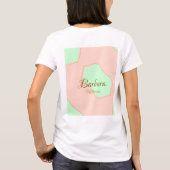 Orange green pastel boho add name place rustic ele t-shirt (Achterkant)