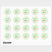 Orange green pastel  QR  Sweet sixteen birthday  Ronde Sticker (Vel)
