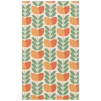 Orange,green,retro,flower pattern,vintage,Scandina Tafelkleed