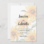 Orange green sunflower summer floral Wedding Kaart (Voorkant)