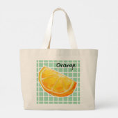 Orange Grote Tote Bag (Achterkant)