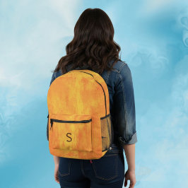 Orange Grunge Aesthetic Bedrukte Rugzak