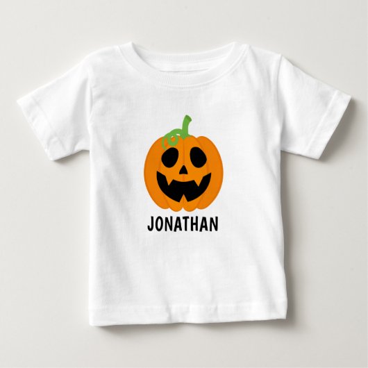 Orange Halloween Pumpkin with Name (Voorkant)