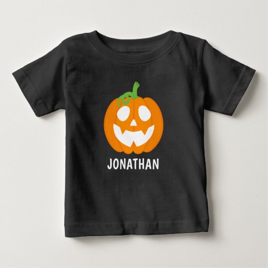 Orange Halloween Pumpkin with Name (Voorkant)