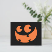 Orange Happy Halloween Pumpkin Briefkaart (Staand voorkant)