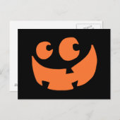 Orange Happy Halloween Pumpkin Briefkaart (Voorkant / Achterkant)