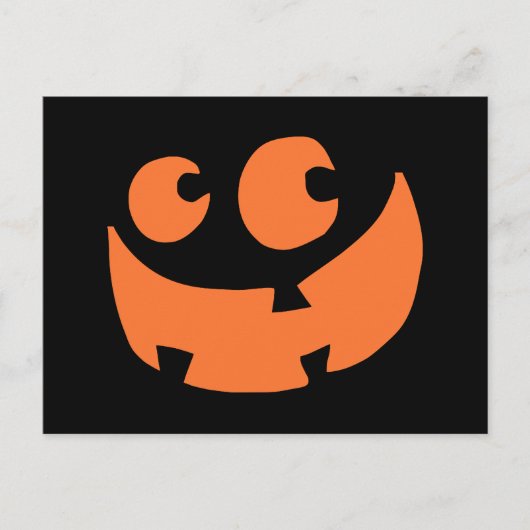 Orange Happy Halloween Pumpkin Briefkaart (Voorkant)