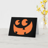 Orange Happy Halloween Pumpkin Kaart (Gele Bloem)