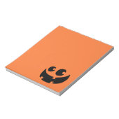 Orange Happy Halloween Pumpkin Notitieblok (Linkerzijde)
