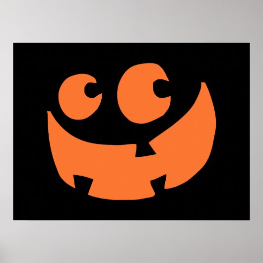 Orange Happy Halloween Pumpkin Poster (Voorkant)