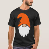 Orange Hat Christmas Gnome T-shirt (Voorkant)