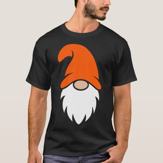 Orange Hat Christmas Gnome T-shirt (Voorkant)