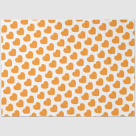 Orange Heart Modern Happy Love Notes Love Tissuepapier