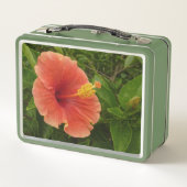 Orange Hibiscus Flower Tropical Floral (Achterkant)