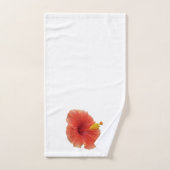 Orange Hibiscus Flower Tropical Floral Bad Handdoek (Handdoek)