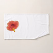 Orange Hibiscus Flower Tropical Floral Bad Handdoek (Handdoek)